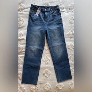 EXPRESS Straight Ankle High Rise Jeans